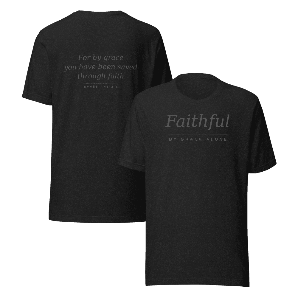 Tshirt Faithful — Noir chiné