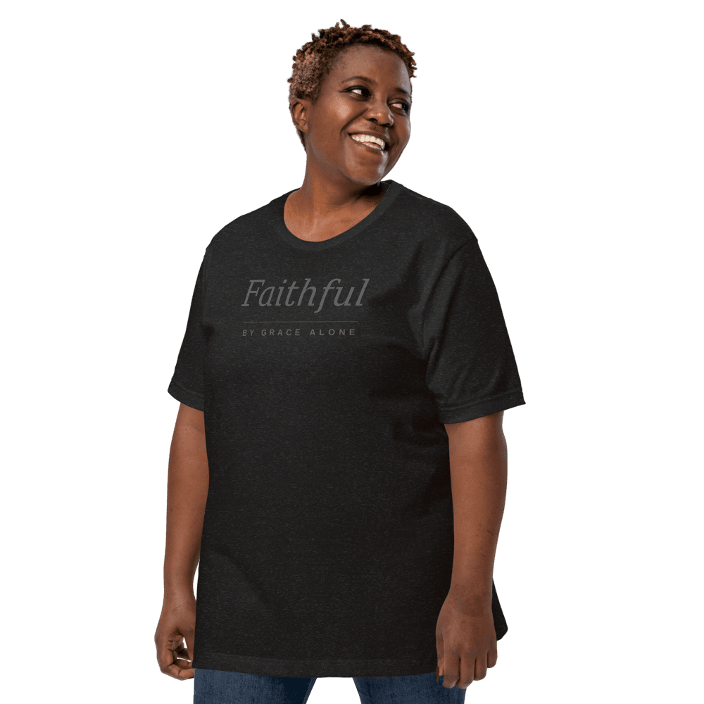 Tshirt Faithful — Noir chiné
