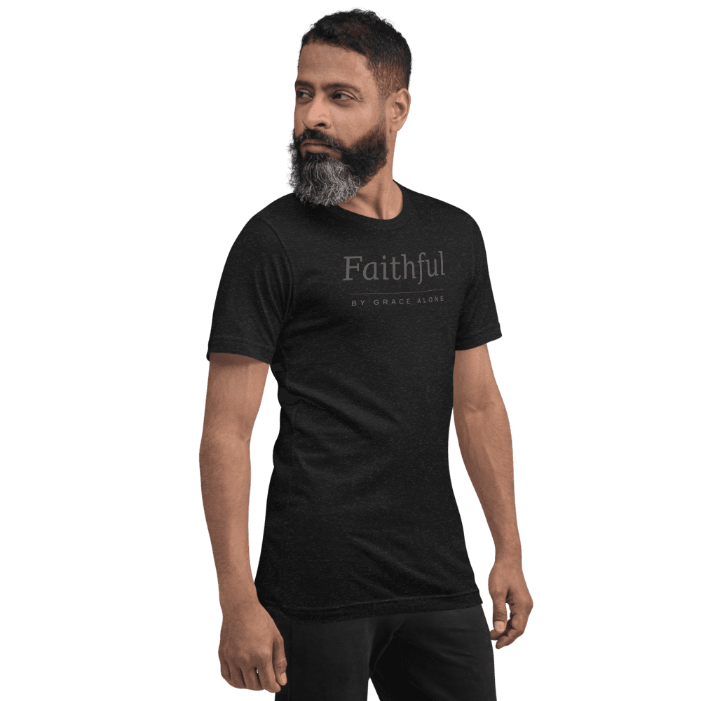 Tshirt Faithful — Noir chiné